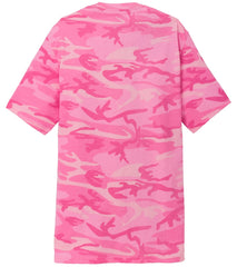 Mafoose Men's 5.4-oz 100% Cotton Tee Shirt Pink Camo-Back