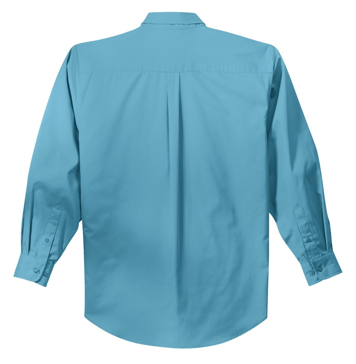 Mafoose Men's Tall Long Sleeve Easy Care Shirt Maui Blue-Back