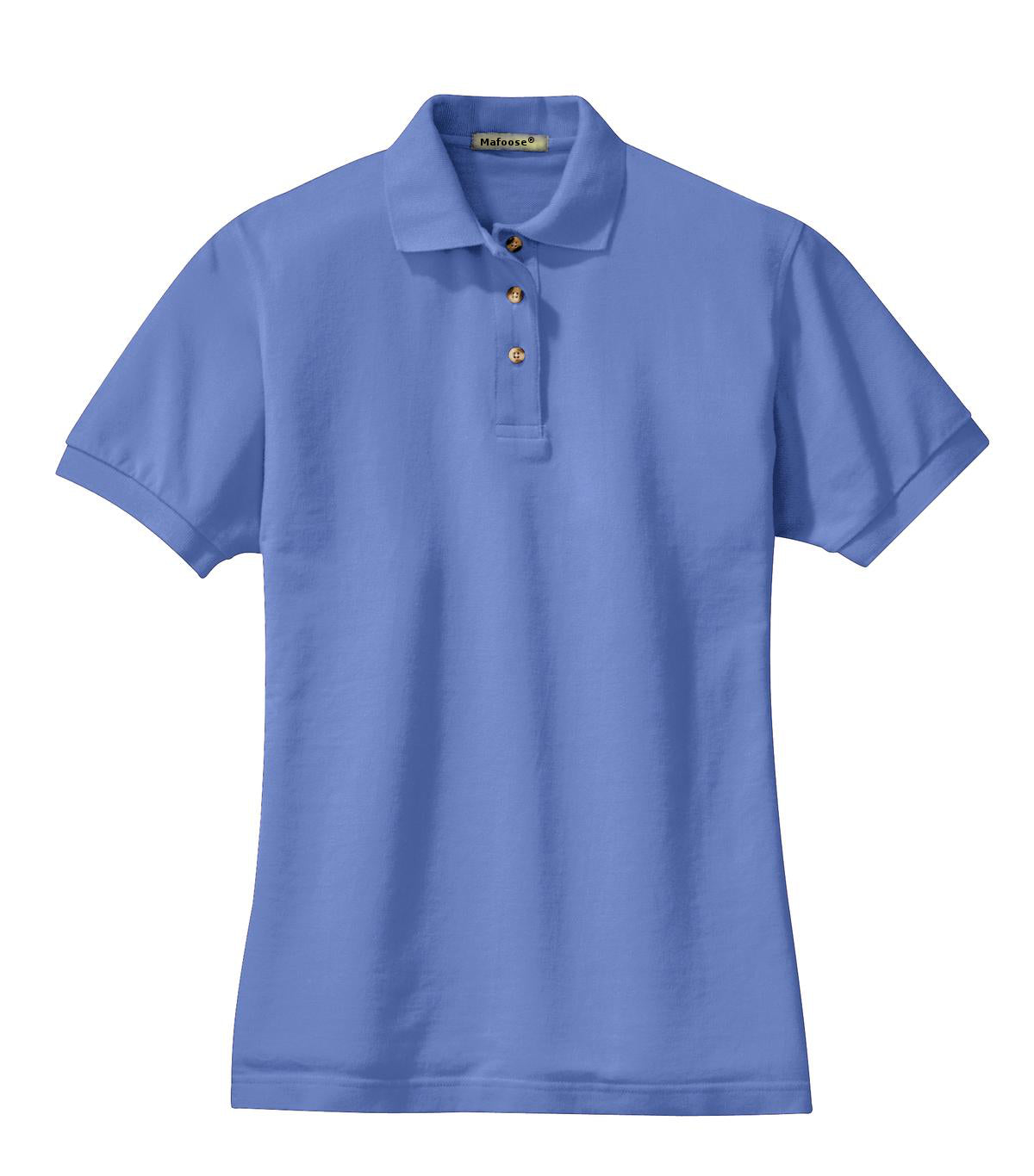 Mafoose Women's Heavyweight Cotton Pique Polo Shirt Blueberry-Front
