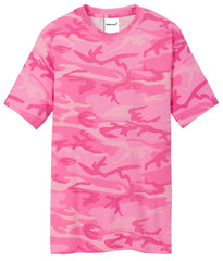 Mafoose Men's 5.4-oz 100% Cotton Tee Shirt Pink Camo-Front