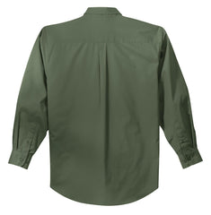 Mafoose Men's Tall Long Sleeve Easy Care Shirt Clover Green-Back