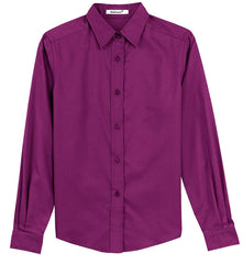 Mafoose Women's Long Sleeve Easy Care Shirt Deep Berry-Front