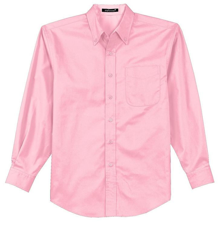 Mafoose Men's Tall Long Sleeve Easy Care Shirt Light Pink-Front