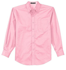 Mafoose Men's Tall Long Sleeve Easy Care Shirt Light Pink-Front