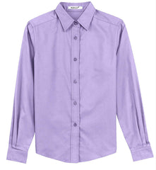 Mafoose Women's Long Sleeve Easy Care Shirt Bright Lavender-Front