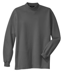 Mafoose Men's Interlock Knit Mock Turtleneck Sweaters Steel Grey-Front