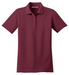 Mafoose Women's Stain Resistant Polo Shirt Burgundy-Front