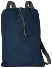 Mafoose Soft Cotton Drawcord Toggle Cinch Pack Navy/Charcoal