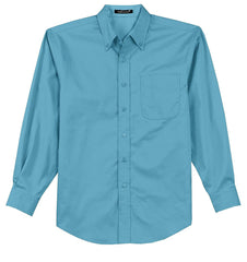Mafoose Men's Tall Long Sleeve Easy Care Shirt Maui Blue-Front