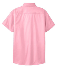 Mafoose Women's Comfortable Short Sleeve Easy Care Shirt Light Pink-Back