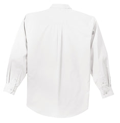 Mafoose Men's Tall Long Sleeve Easy Care Shirt White/ Light Stone-Back
