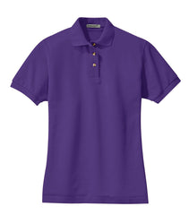 Mafoose Women's Heavyweight Cotton Pique Polo Shirt Purple-Front