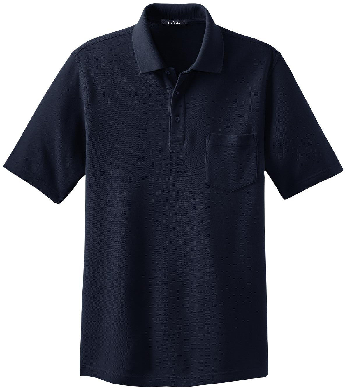 Mafoose Men's EZCotton Pique Pocket Polo Shirt Navy-Front