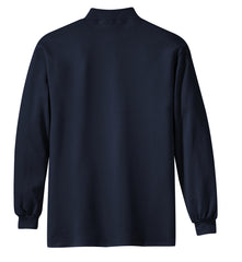 Mafoose Men's Interlock Knit Mock Turtleneck Sweaters Navy-Back