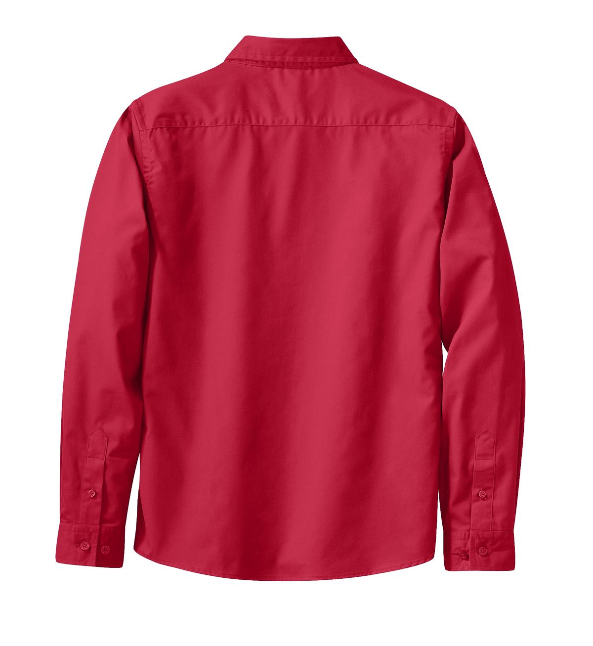 Mafoose Women's Long Sleeve Easy Care Shirt Red/Light Stone-Back