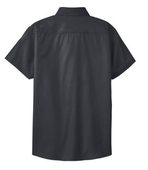 Mafoose Women's Comfortable Short Sleeve Easy Care Shirt Classic Navy/Light Stone-Back