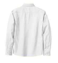 Mafoose Women's Long Sleeve Easy Care Shirt White/ Light Stone-Back