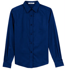 Mafoose Women's Long Sleeve Easy Care Shirt Mediterranean Blue-Front