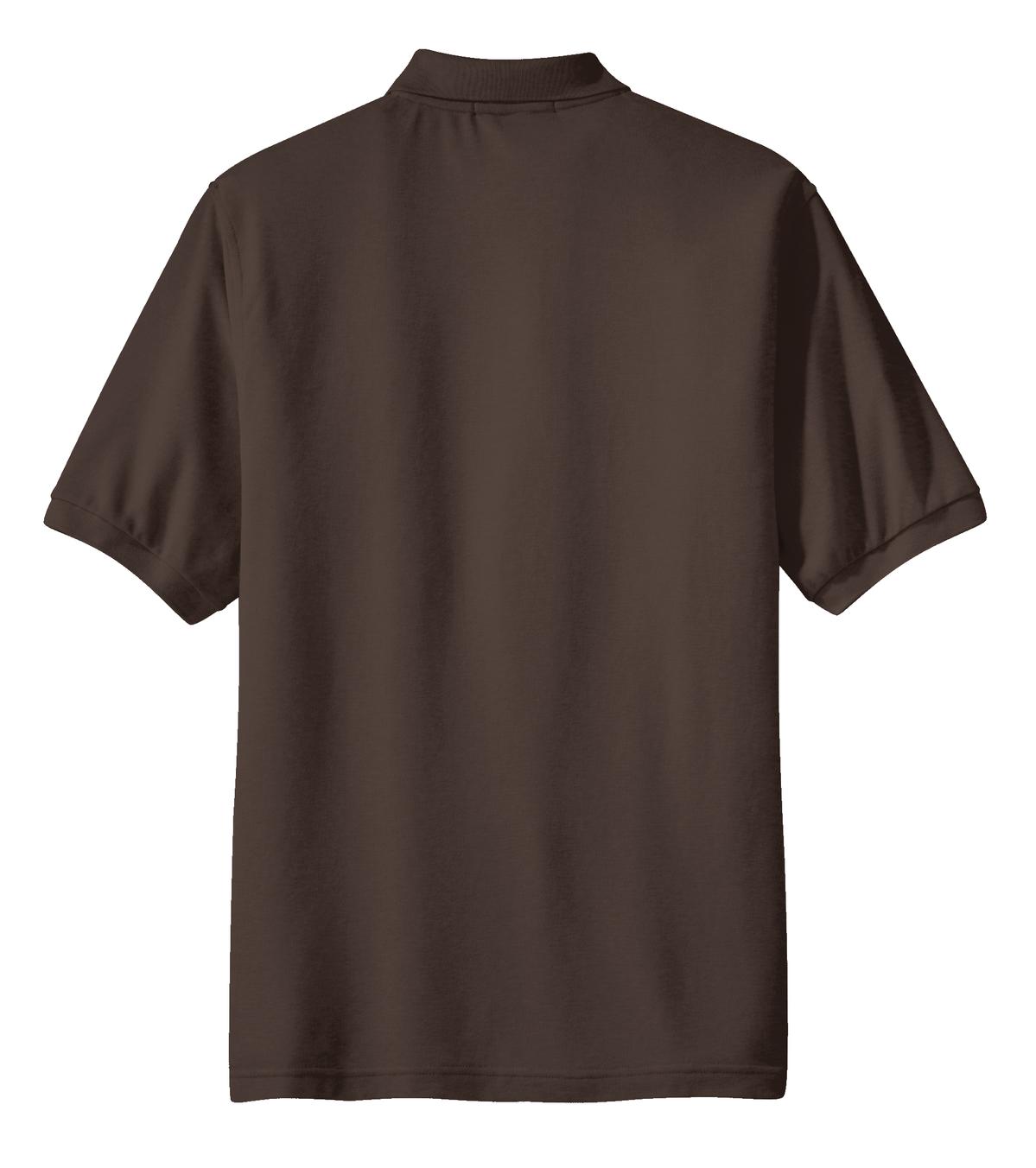 Mafoose Men's Silk Touch Polo with Pocket Coffee Bean-Back