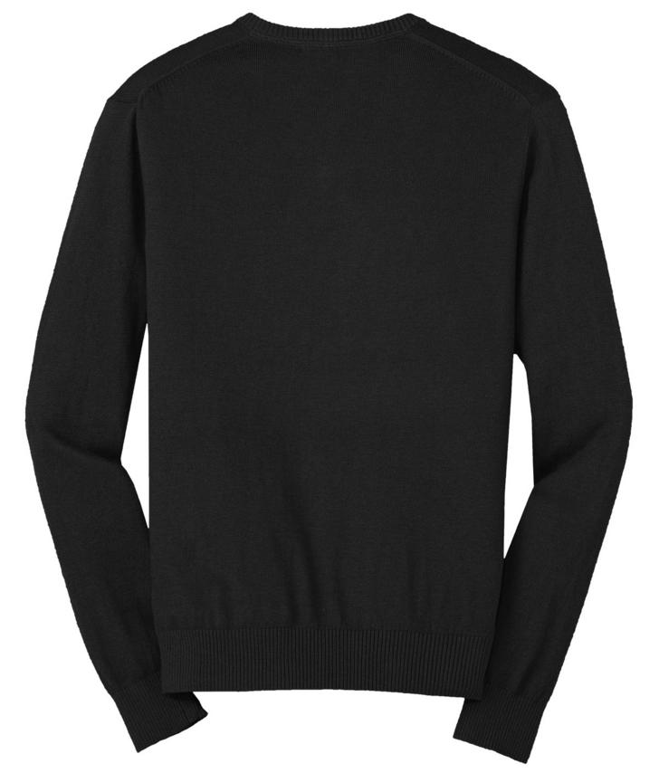 Mafoose Men's V Neck Sweater Black-Back