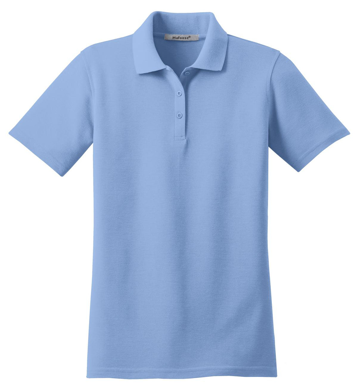 Mafoose Women's Stain Resistant Polo Shirt Light Blue-Front