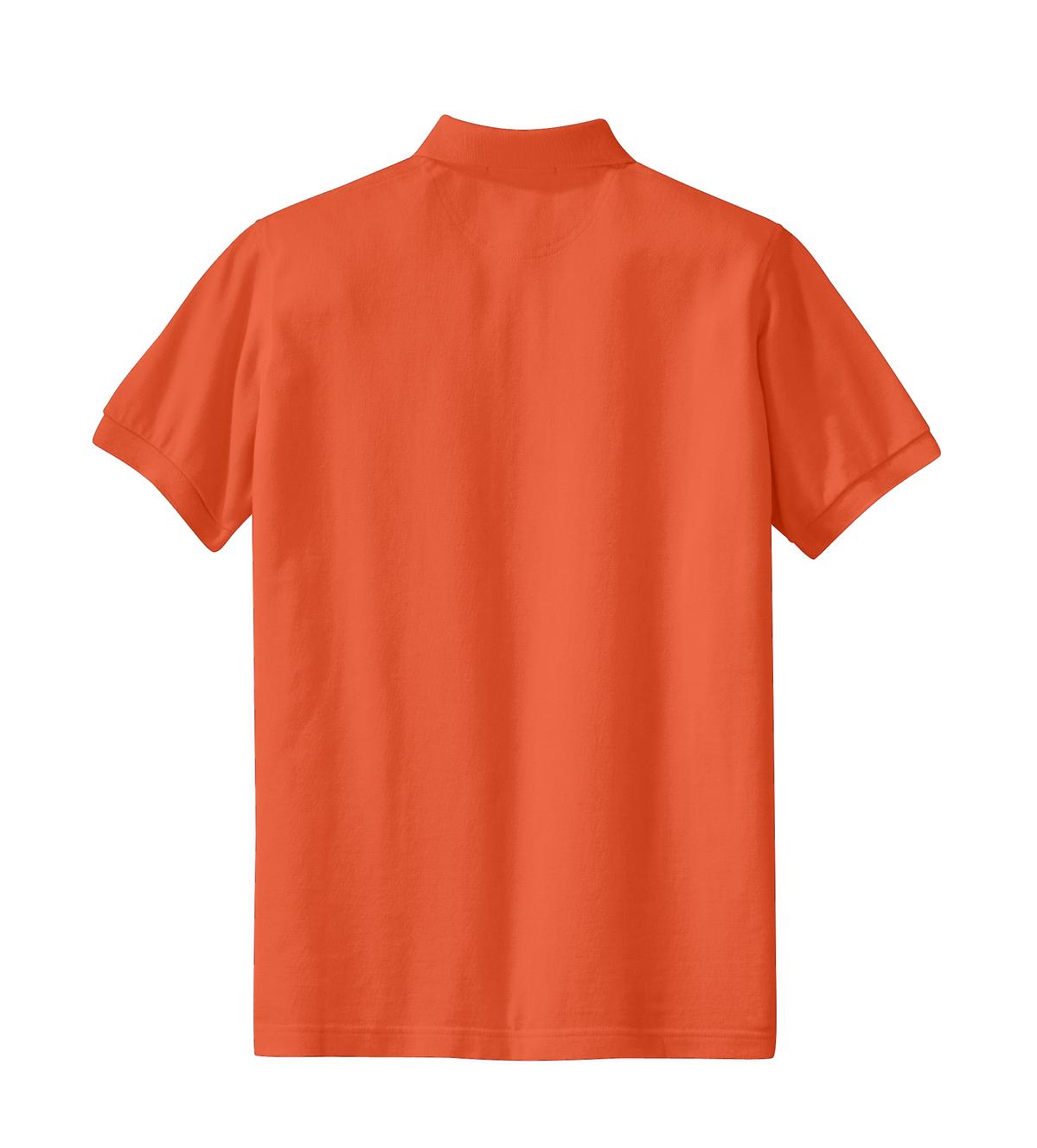 Mafoose Women's Heavyweight Cotton Pique Polo Shirt Orange-Back