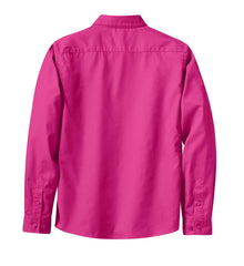 Mafoose Women's Long Sleeve Easy Care Shirt Tropical Pink-Back