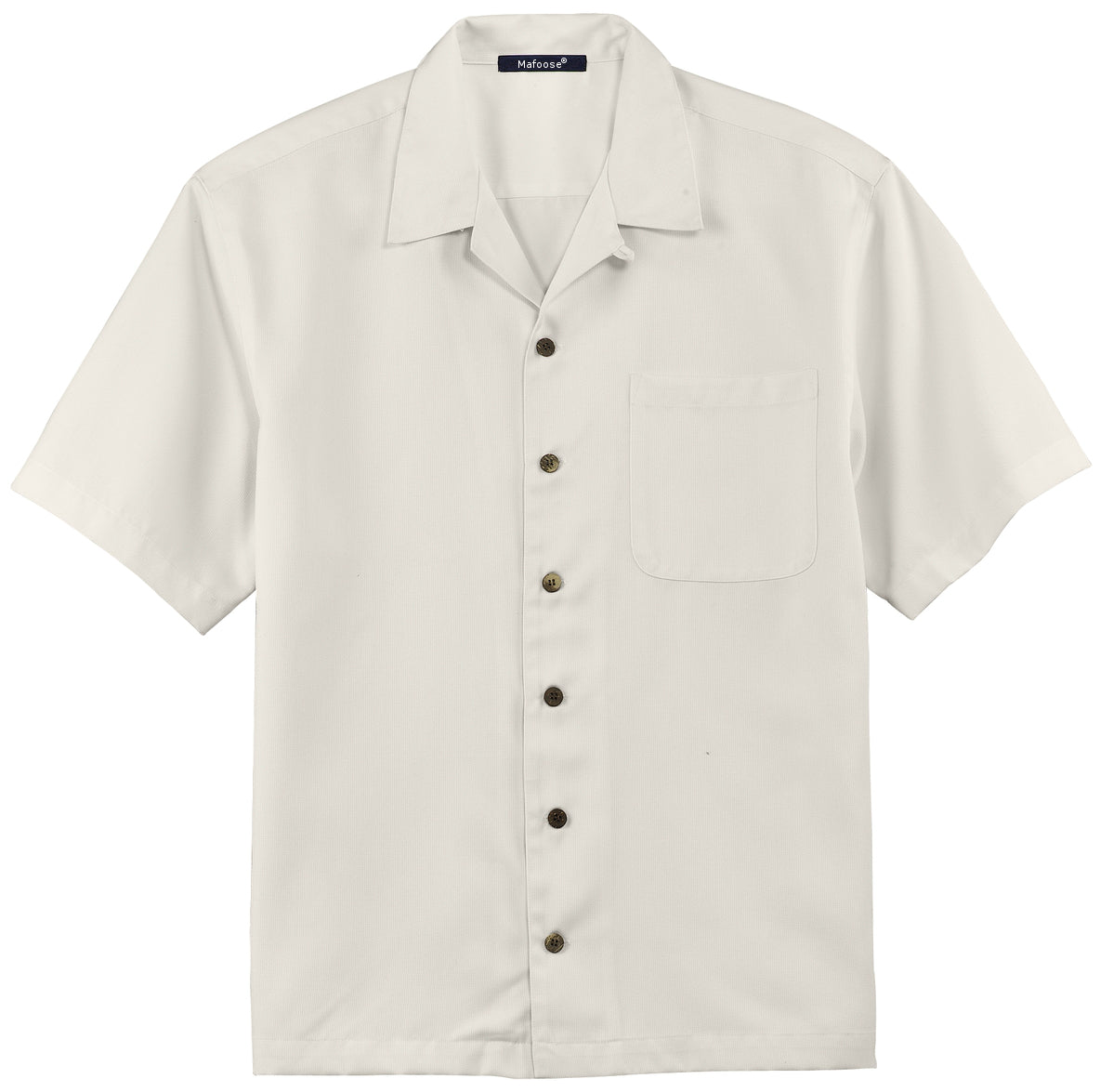 Mafoose Men's Easy Care Camp Shirt Ivory