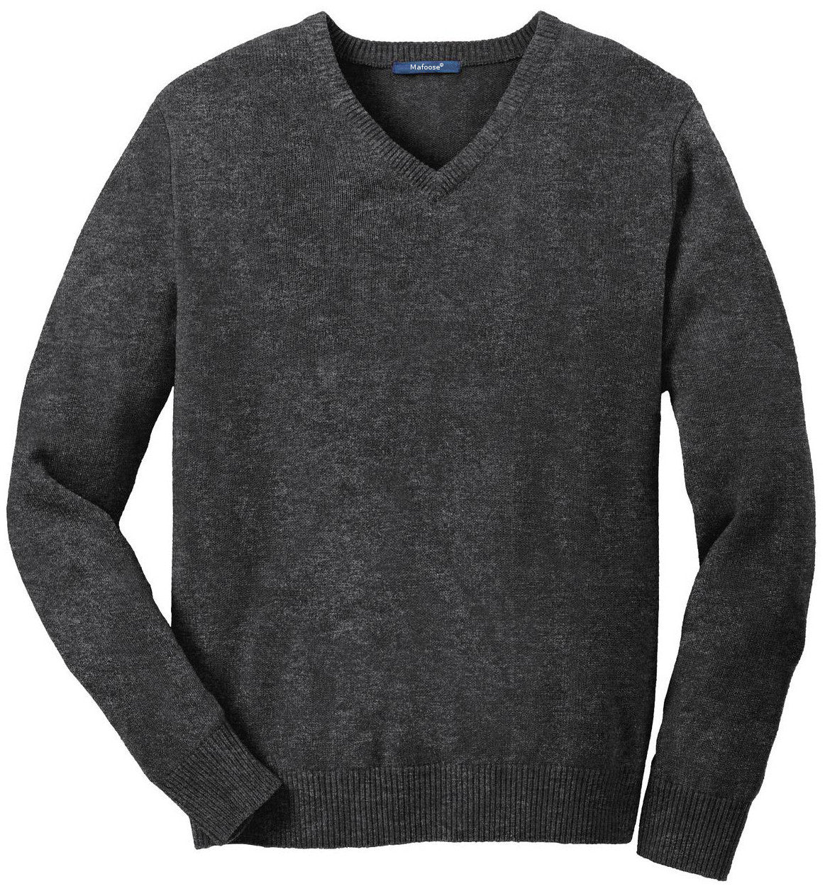 Mafoose Men's Value V-Neck Sweater Charcoal Grey-Front