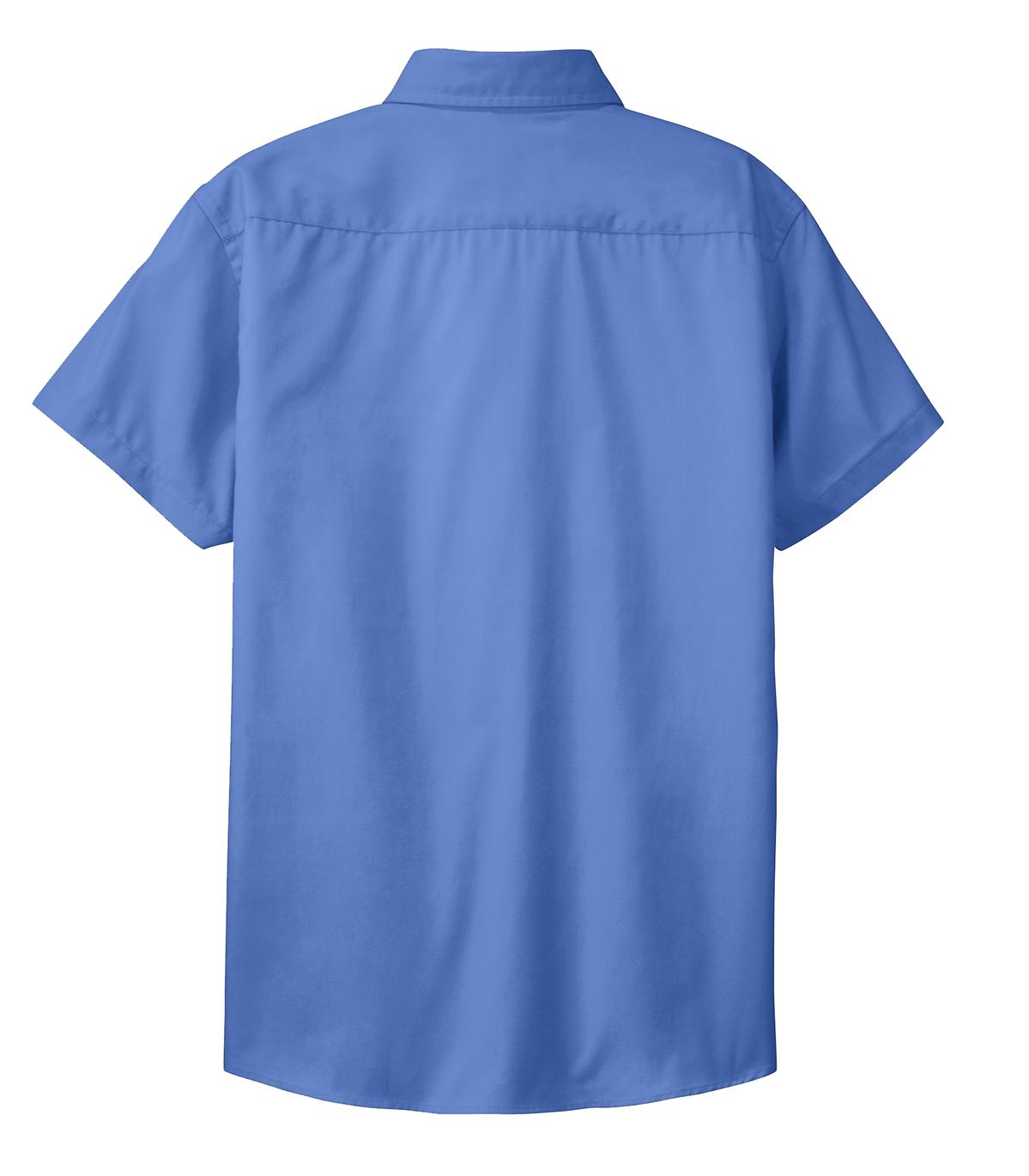 Mafoose Women's Comfortable Short Sleeve Easy Care Shirt Ultramarine Blue-Back