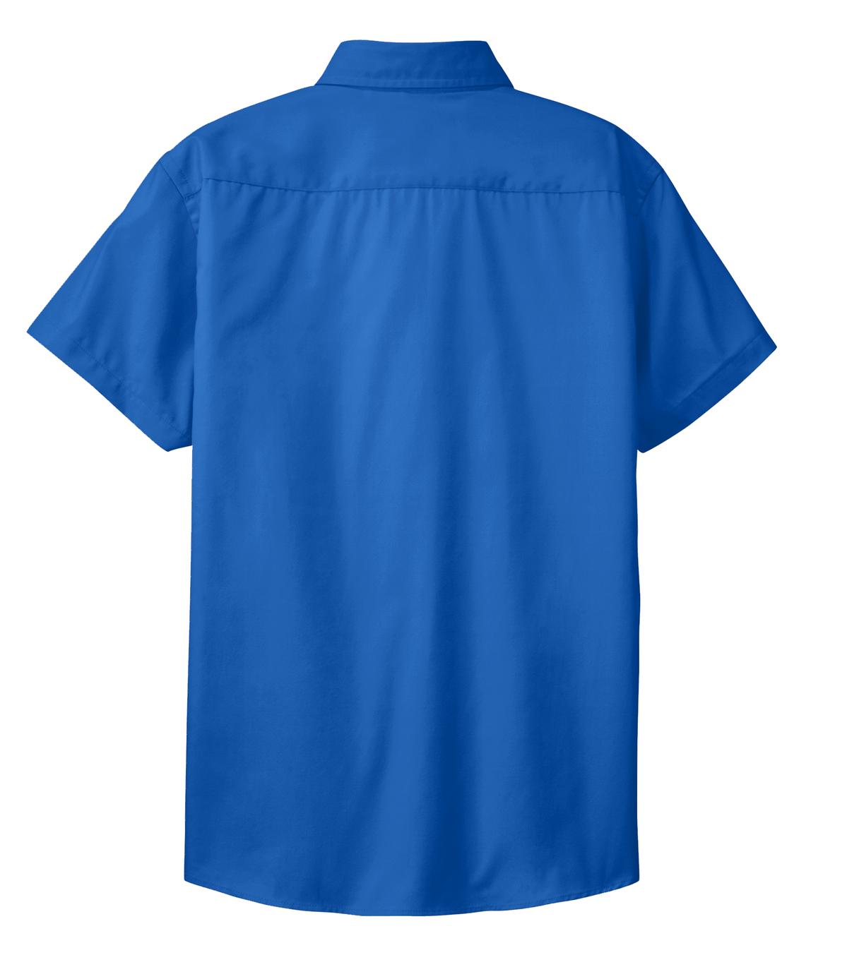 Mafoose Women's Comfortable Short Sleeve Easy Care Shirt Strong Blue-Back
