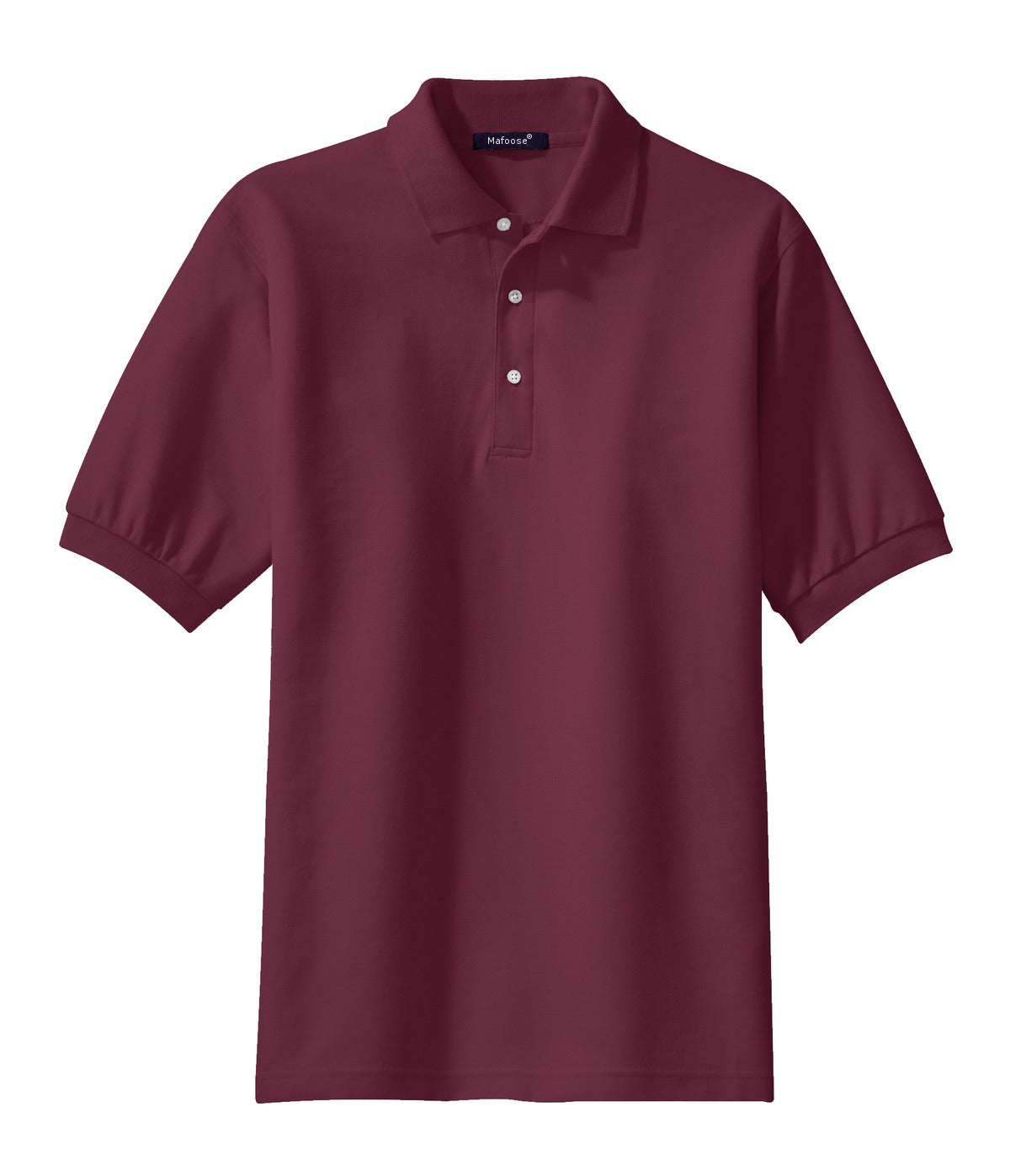 Mafoose Men's 100% Pima Cotton Polo Shirt Burgundy-Front