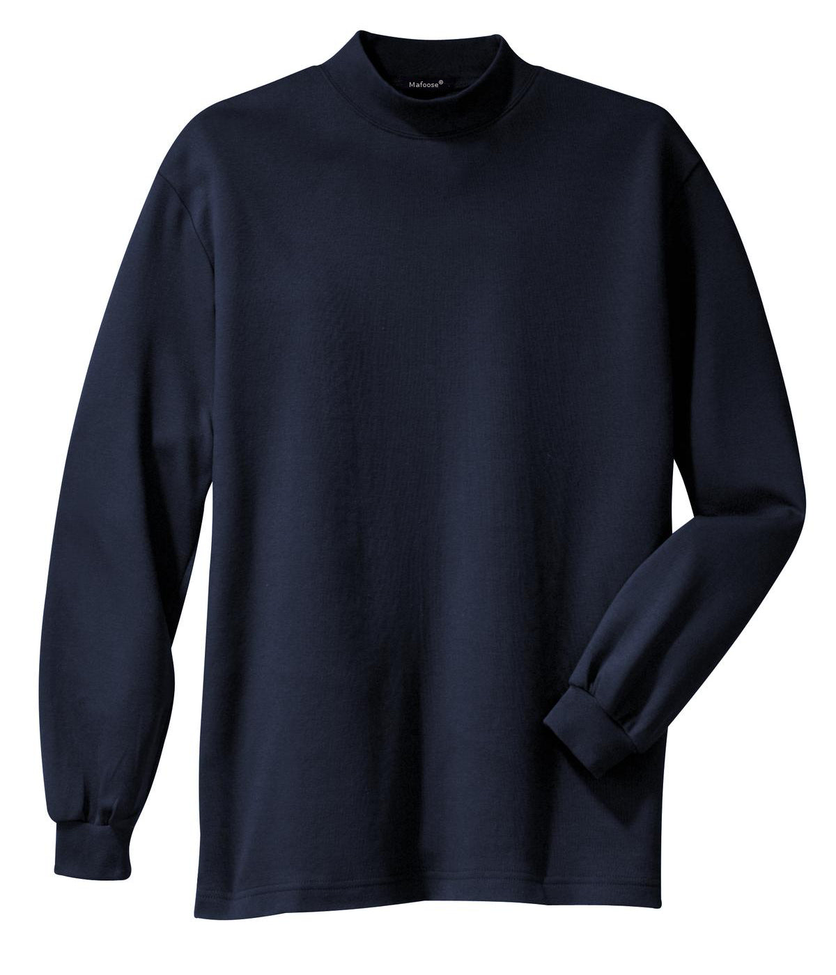 Mafoose Men's Interlock Knit Mock Turtleneck Sweaters Navy-Front
