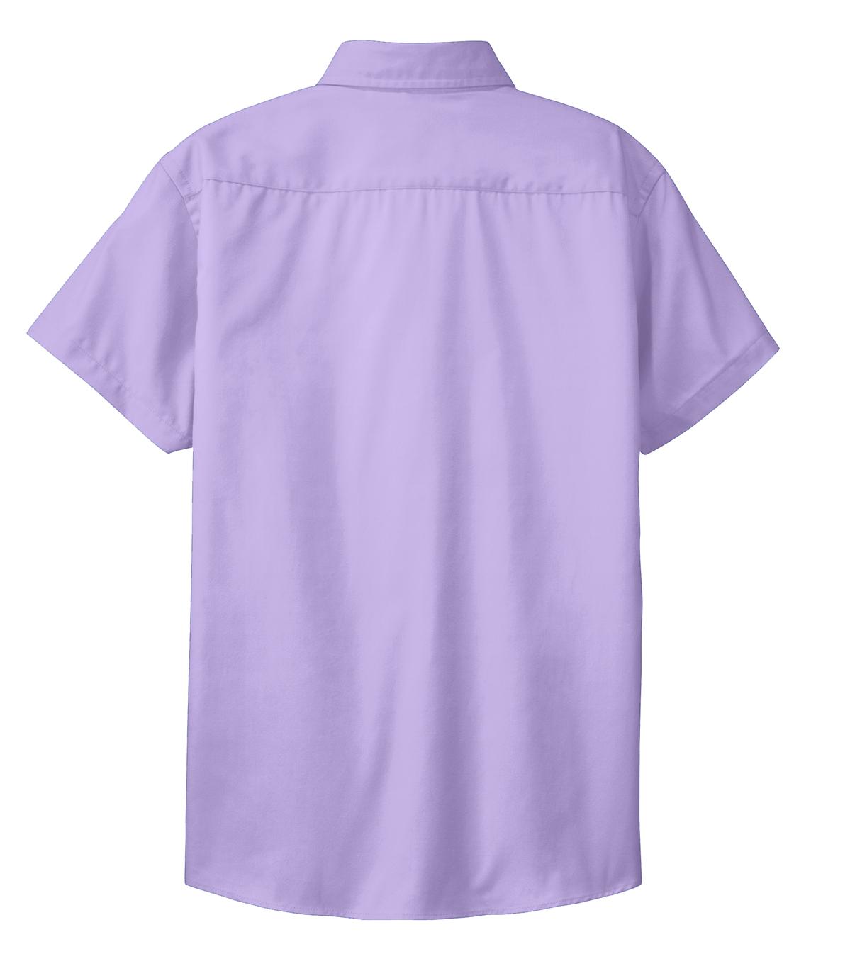 Mafoose Women's Comfortable Short Sleeve Easy Care Shirt Bright Lavender-Back