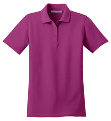 Mafoose Women's Stain Resistant Polo Shirt Boysenberry Pink-Front