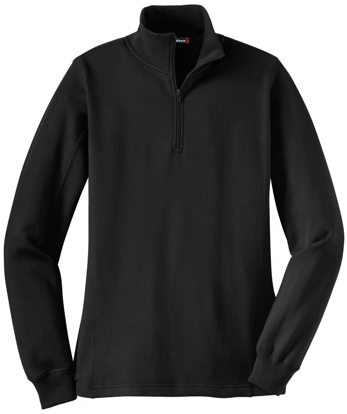 Mafoose Women's 1/4 Zip Sweatshirt Black-Front