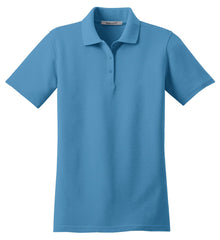 Mafoose Women's Stain Resistant Polo Shirt Celadon Blue-Front