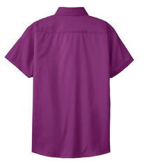 Mafoose Women's Comfortable Short Sleeve Easy Care Shirt Deep Berry-Back