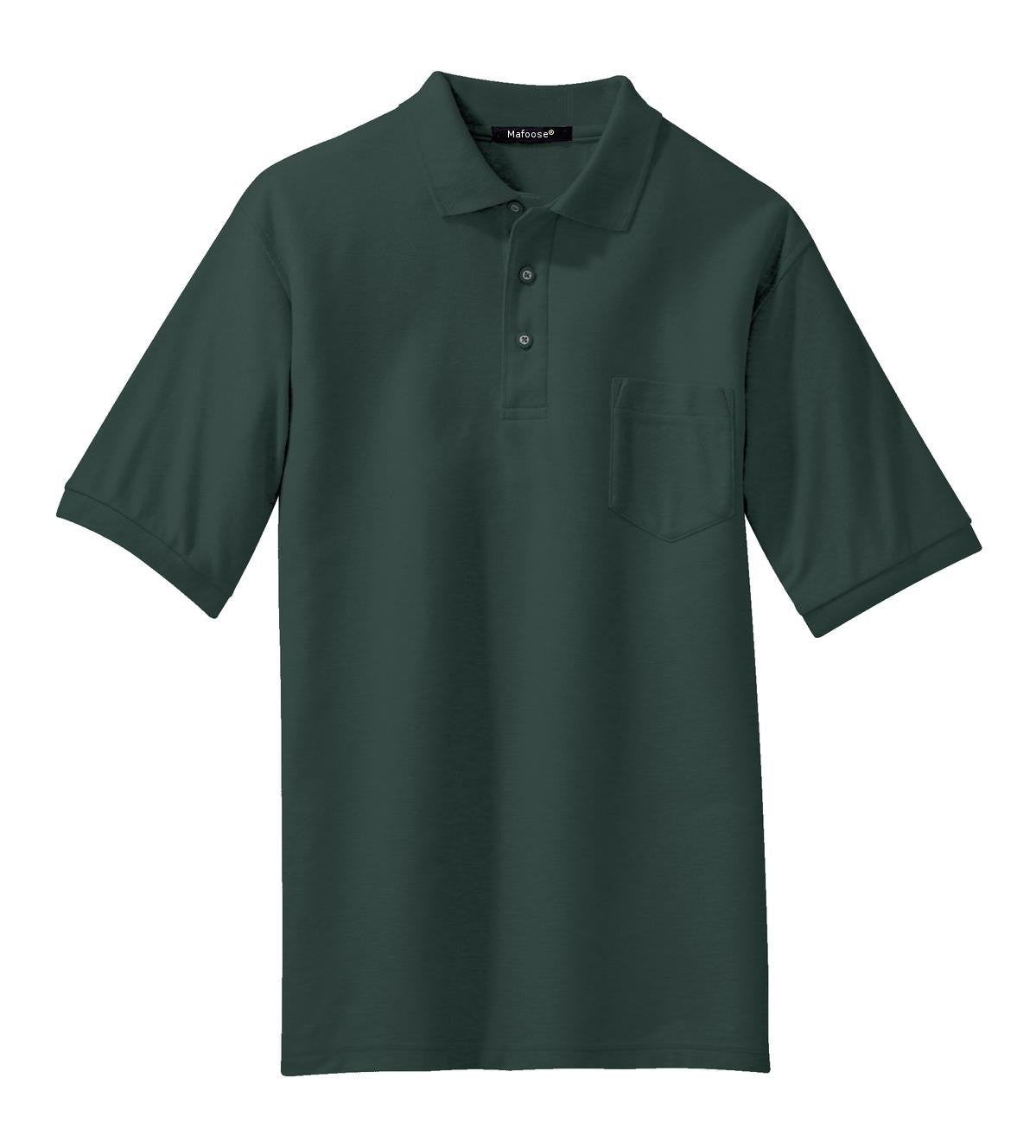 Mafoose Men's Silk Touch Polo with Pocket Dark Green-Front