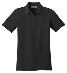 Mafoose Women's Stain Resistant Polo Shirt Black-Front
