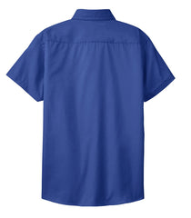 Mafoose Women's Comfortable Short Sleeve Easy Care Shirt Royal/Classic Navy-Back